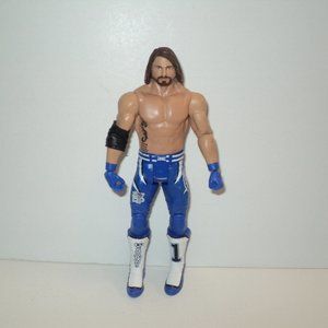 AJ Styles Wrestling Action Figure Top Pick 2017 Mattel Blue 6 1/2" High